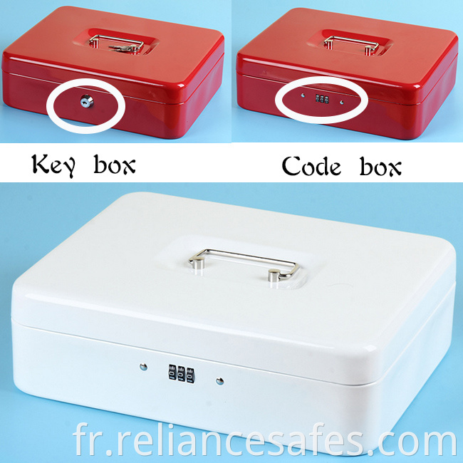 key lock metal cash box
